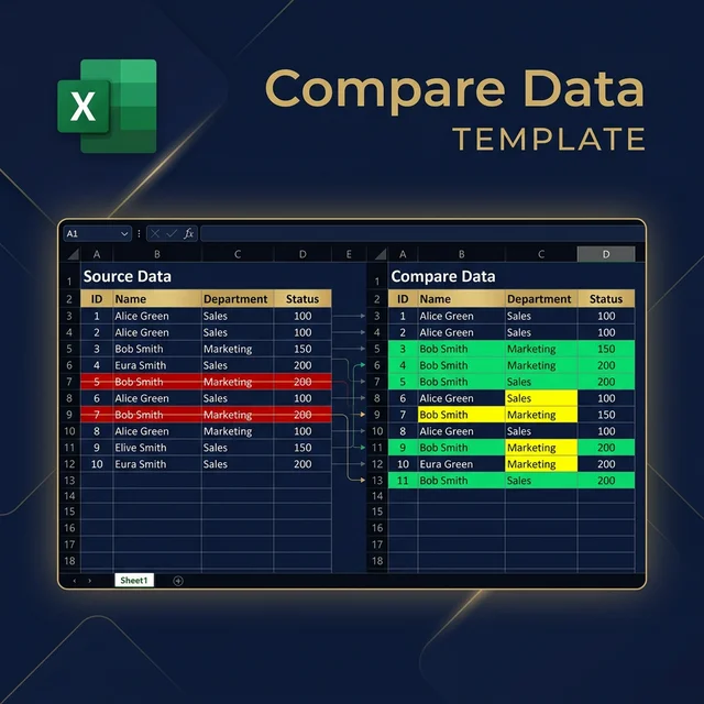 Compare Data in Excel Tool